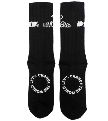 Rendered Ink x D17 Socks - True Black