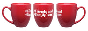 D17 Friends and Family Bistro Mug - Red