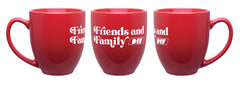 D17 Friends and Family Bistro Mug - Red